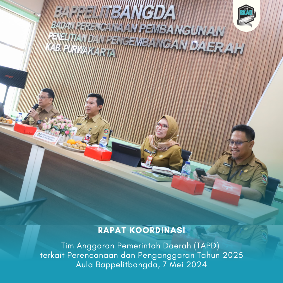 Rapat Tim Anggaran Pemerintah Daerah (TAPD) terkait Perencanaan dan Penganggaran Tahun 2025