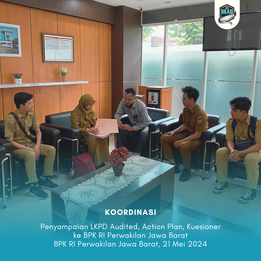 Penyampaian dokumen LKPD Audited, Action Plan dan Kuesioner ke BPK RI Perwakilan Jawa Barat.