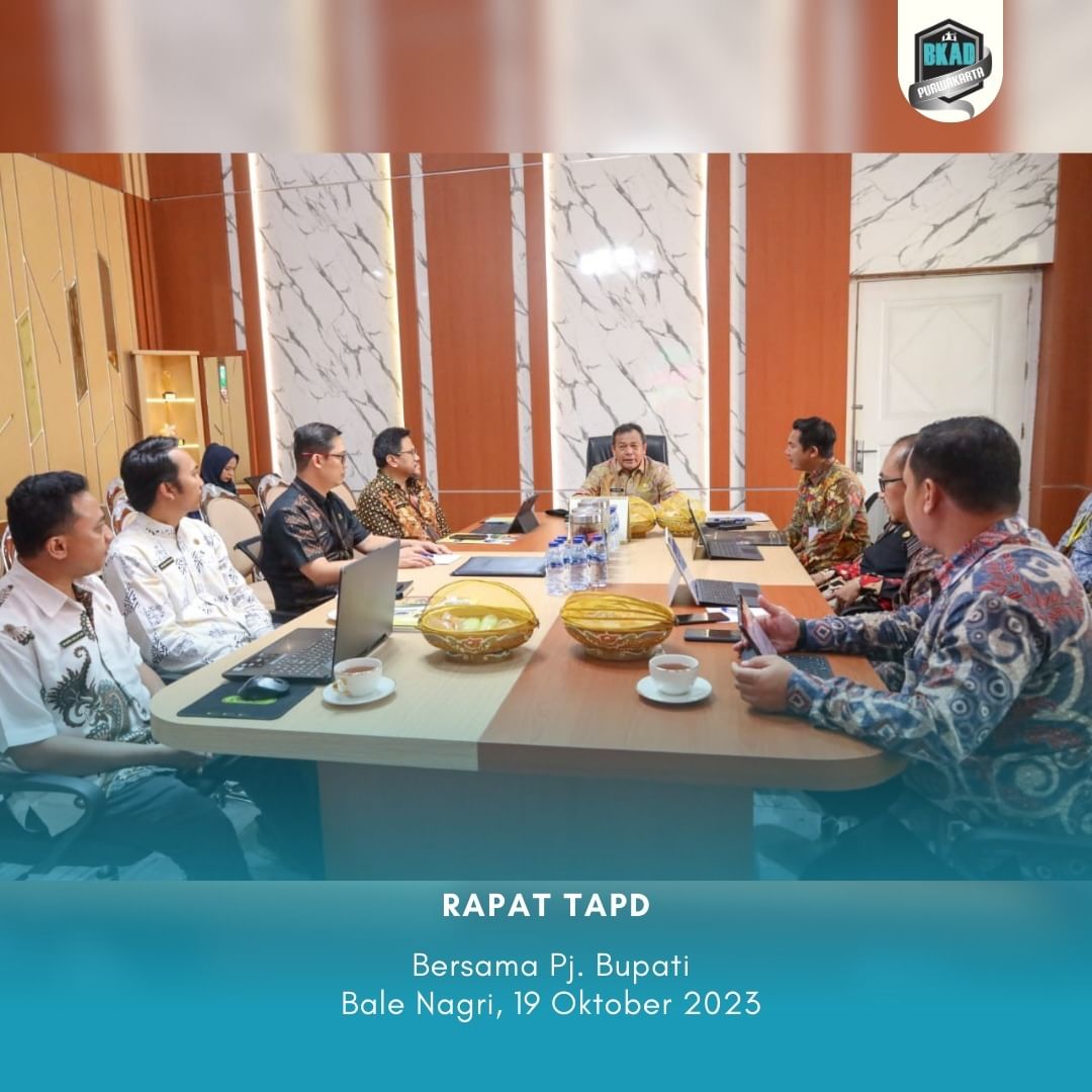 Rapat TAPD bersama Pj. Bupati