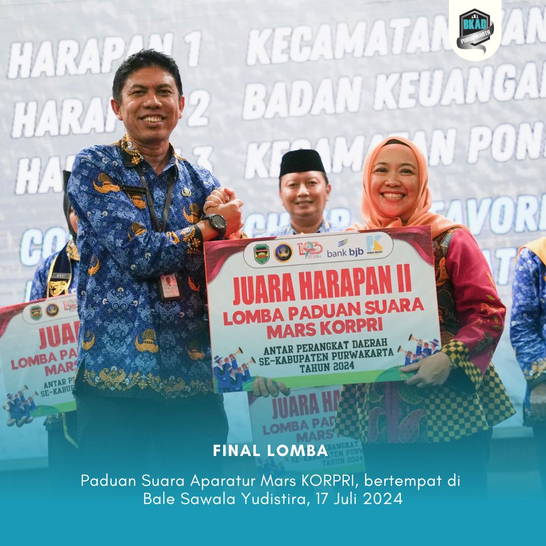 Juara Harapan II Lomba Paduan Suara Aparatur Mars KORPRI