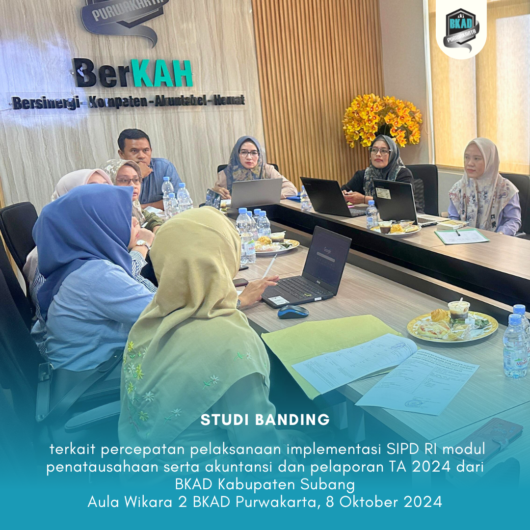 Menerima Studi banding BKAD Kabupaten Subang