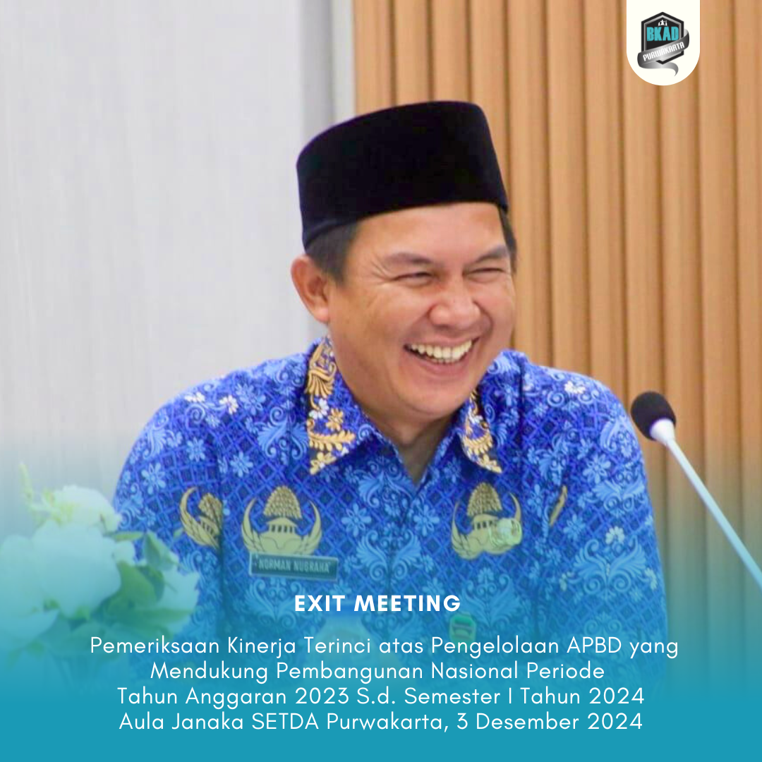 Exit Meeting Pemeriksaan Kinerja Terinci atas Pengelolaan APBD
