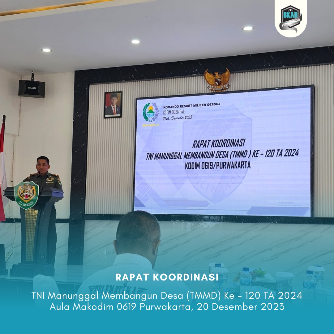 Rapat koordinasi TNI Manunggal Membangun Desa (TMMD) Ke - 120 TA 2024