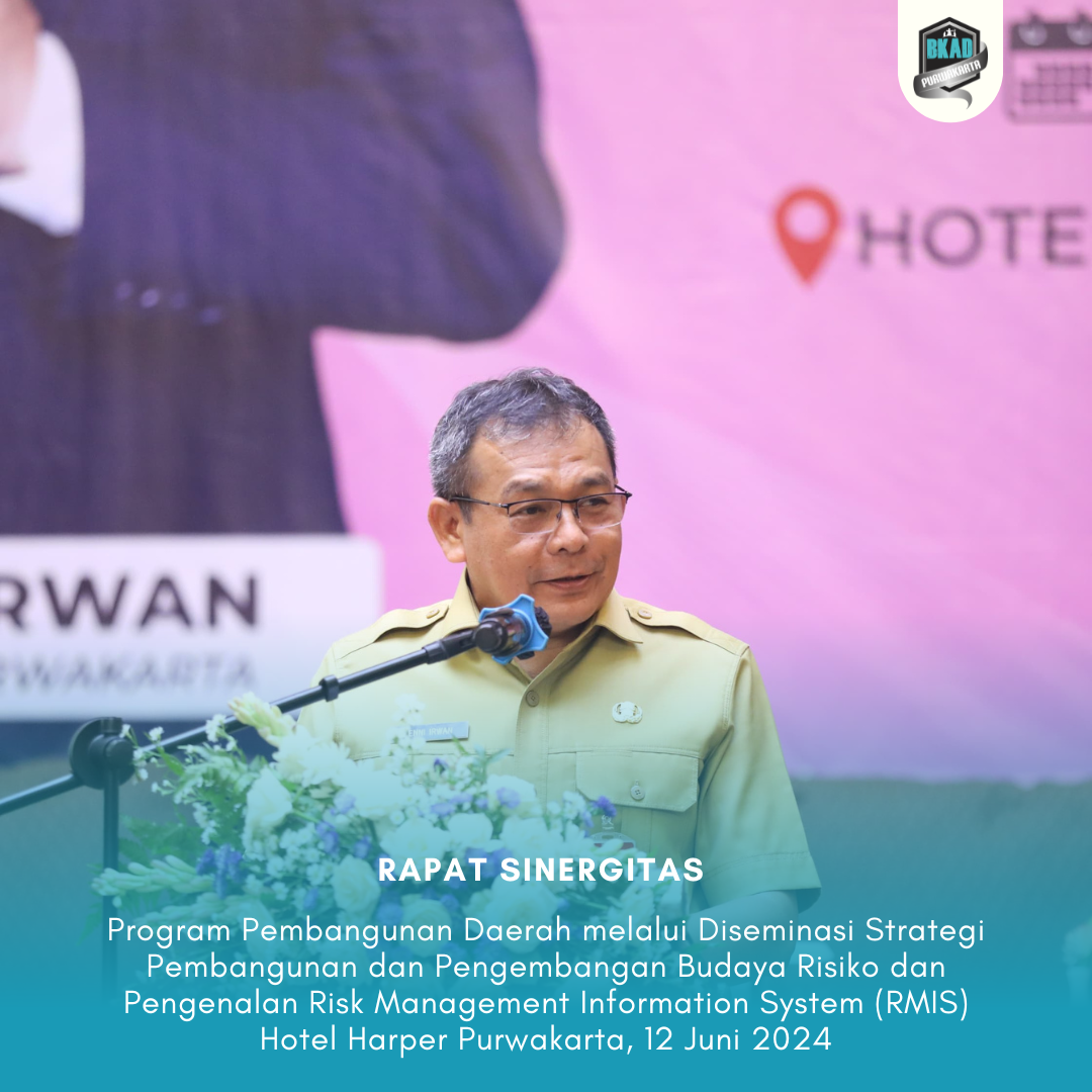 Rapat Sinergitas Program Pembangunan Daerah melalui Diseminasi Strategi Pembangunan dan Pengembangan Budaya Risiko dan Pengenalan Risk Management Information System (RMIS)