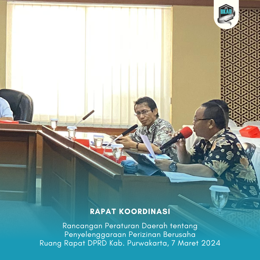 Rapat Koordinasi Rancangan Peraturan Daerah tentang Penyelenggaraan Perizinan Berusaha