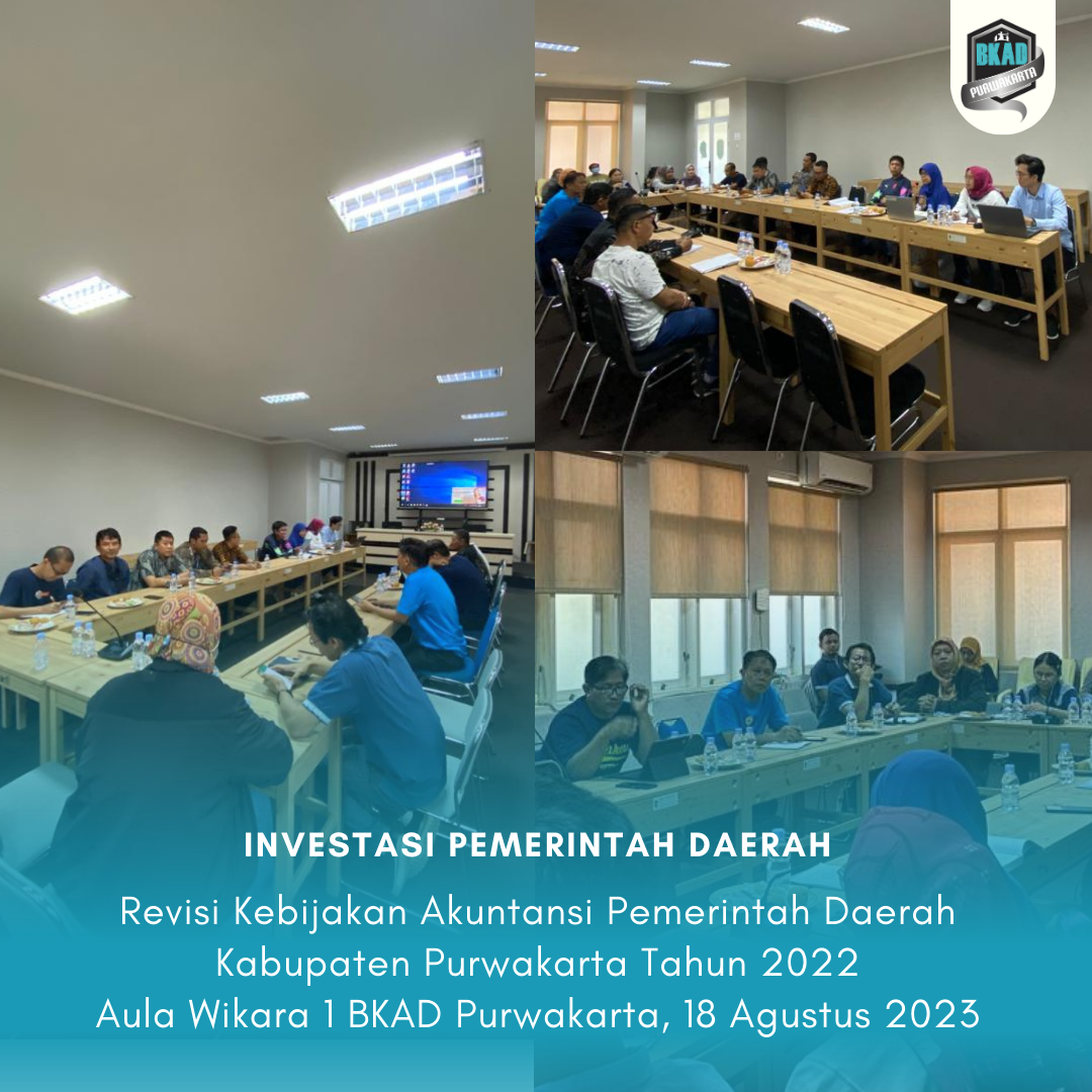 Rapat Penyusunan Revisi Kebijakan Akuntansi Pemerintah Daerah Kabupaten Purwakarta Tahun 2022 mengenai investasi pemerintah daerah
