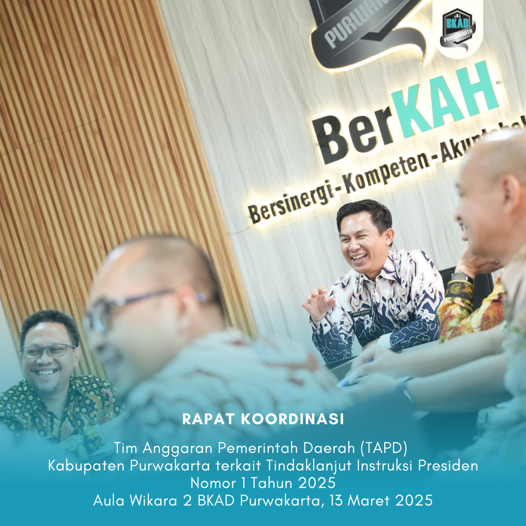 Rapat Koordinasi Tim Anggaran Pemerintah Daerah (TAPD) Kabupaten Purwakarta