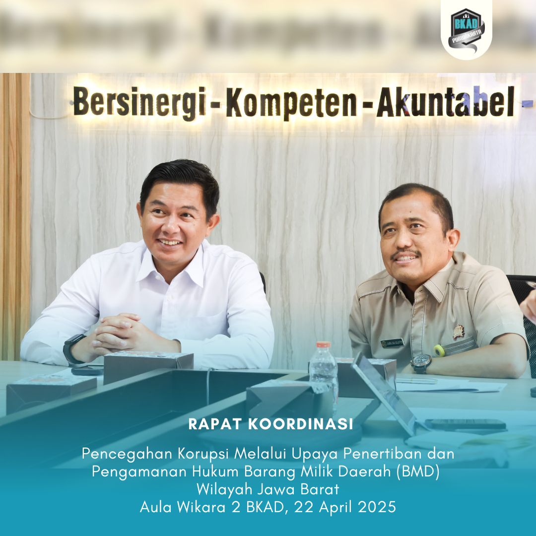 Vicon Rapat Koordinasi Pencegahan Korupsi Melalui Upaya Penertiban dan Pengamanan Hukum Barang Milik Daerah (BMD) Wilayah Jawa Barat