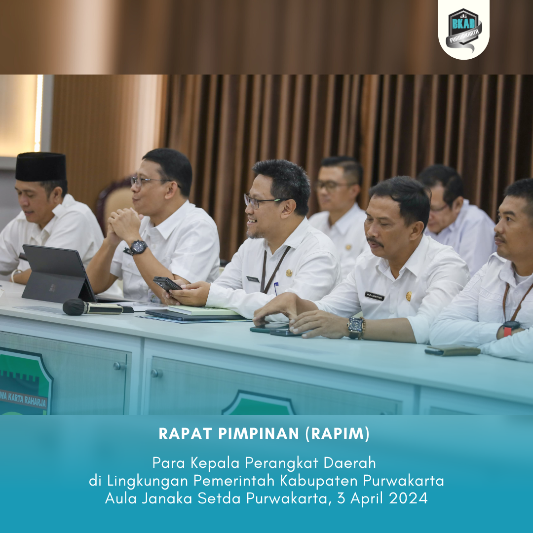 Rapat Pimpinan (Rapim) bersama Para Kepala Perangkat Daerah di Lingkungan Pemerintah Kabupaten Purwakarta