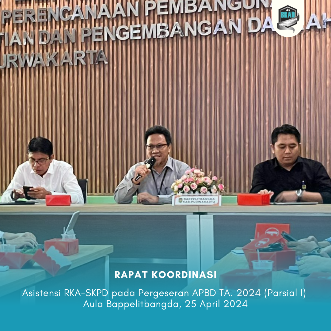 Rapat Koordinasi Asistensi RKA-SKPD pada Pergeseran APBD Tahun Anggaran 2024 (Parsial I)