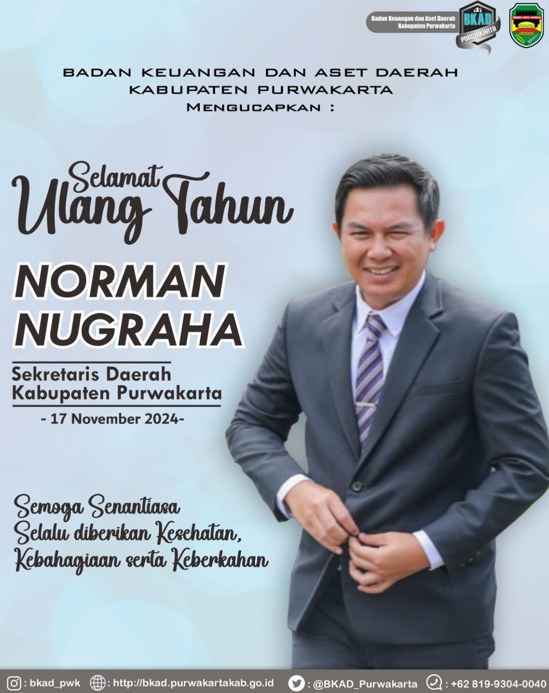 Selamat Ulang Tahun Sekretaris Daerah Kabupaten Purwakarta